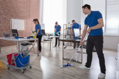 After builders, end of tenancy one-off cleaners in London in a commercial building, Beck and Call